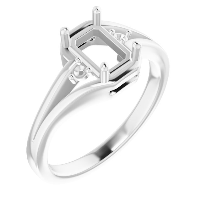 Accented Split Shank Ring