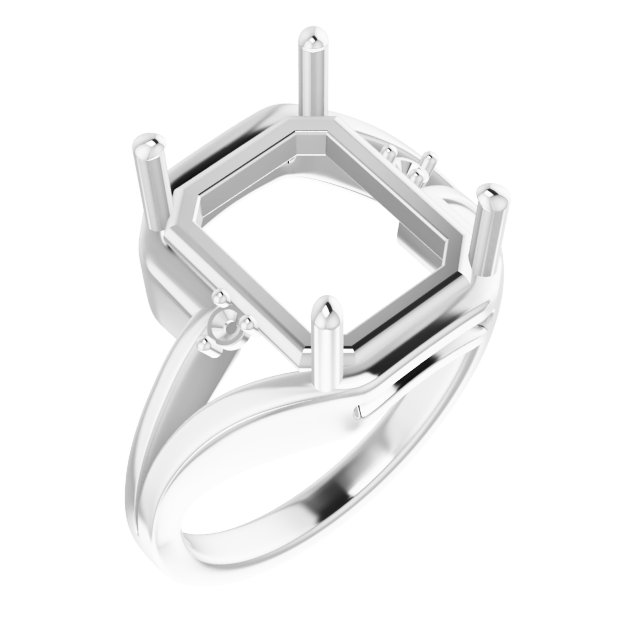 Accented Split Shank Ring