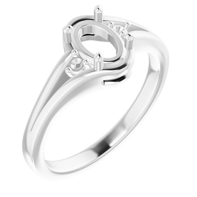 Accented Split Shank Ring