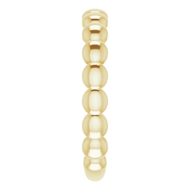 14K Yellow Stackable Bead Ring