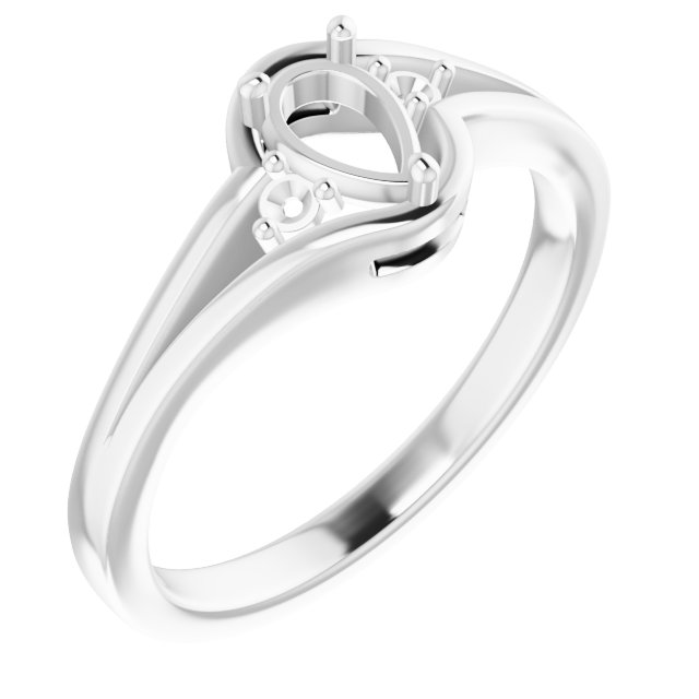 Accented Split Shank Ring