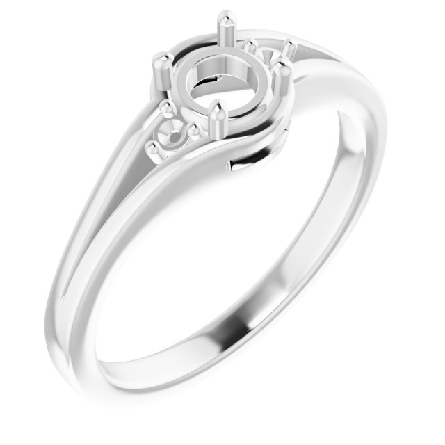 Accented Split Shank Ring