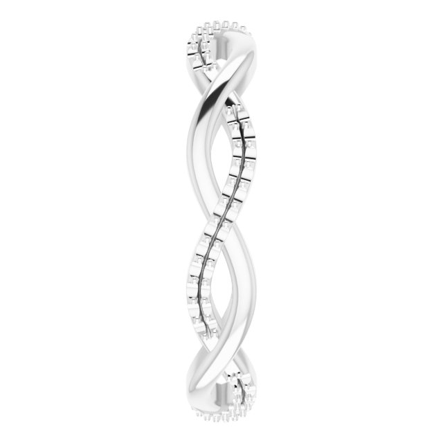 14K White 1/5 CTW Natural Diamond Eternity Band Size 7-4
