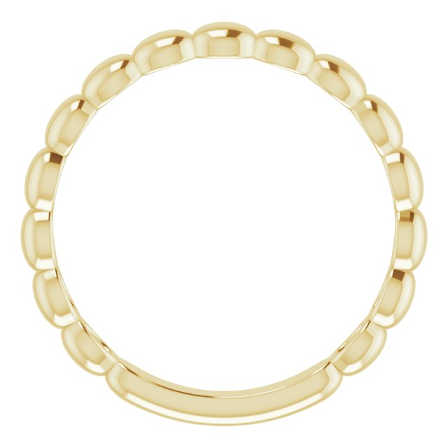 14K Yellow Stackable Bead Ring