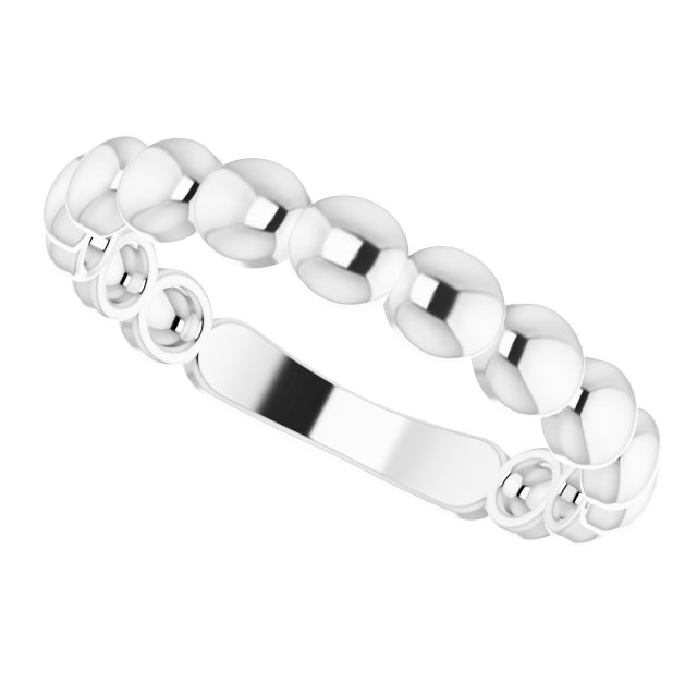 Sterling Silver Stackable Bead Ring