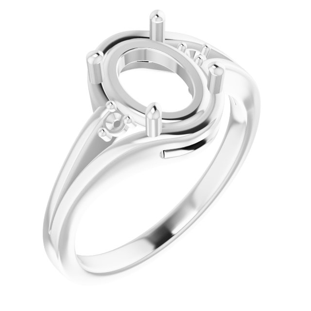 Accented Split Shank Ring