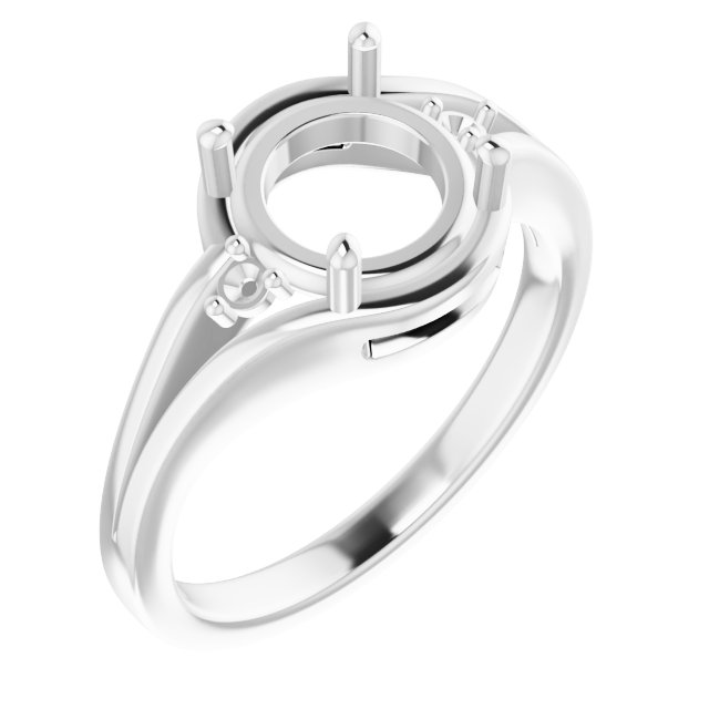 Accented Split Shank Ring