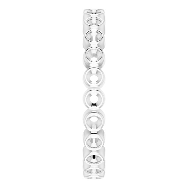 14K White 1/3 CTW Natural Diamond Eternity Band Size 7-4