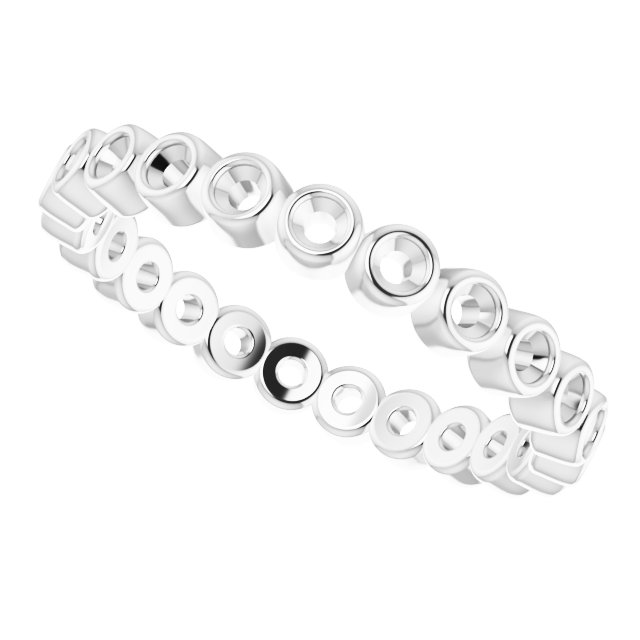 14K White 1/3 CTW Natural Diamond Eternity Band Size 7-5