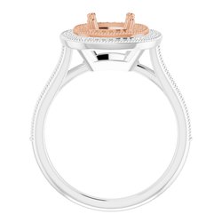 Double Halo-Style Engagement Ring
