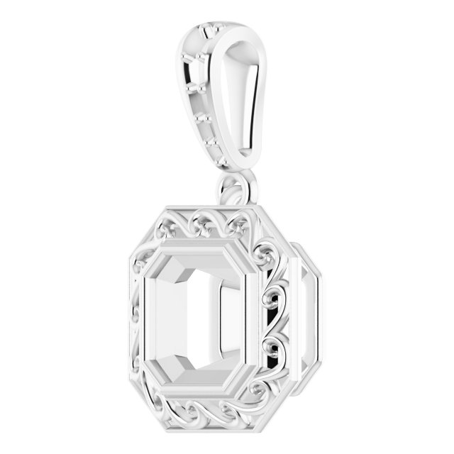 12x8 mm Pear Pendant Mounting view 2