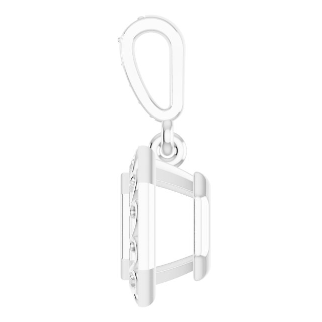 12x8 mm Pear Pendant Mounting view 3