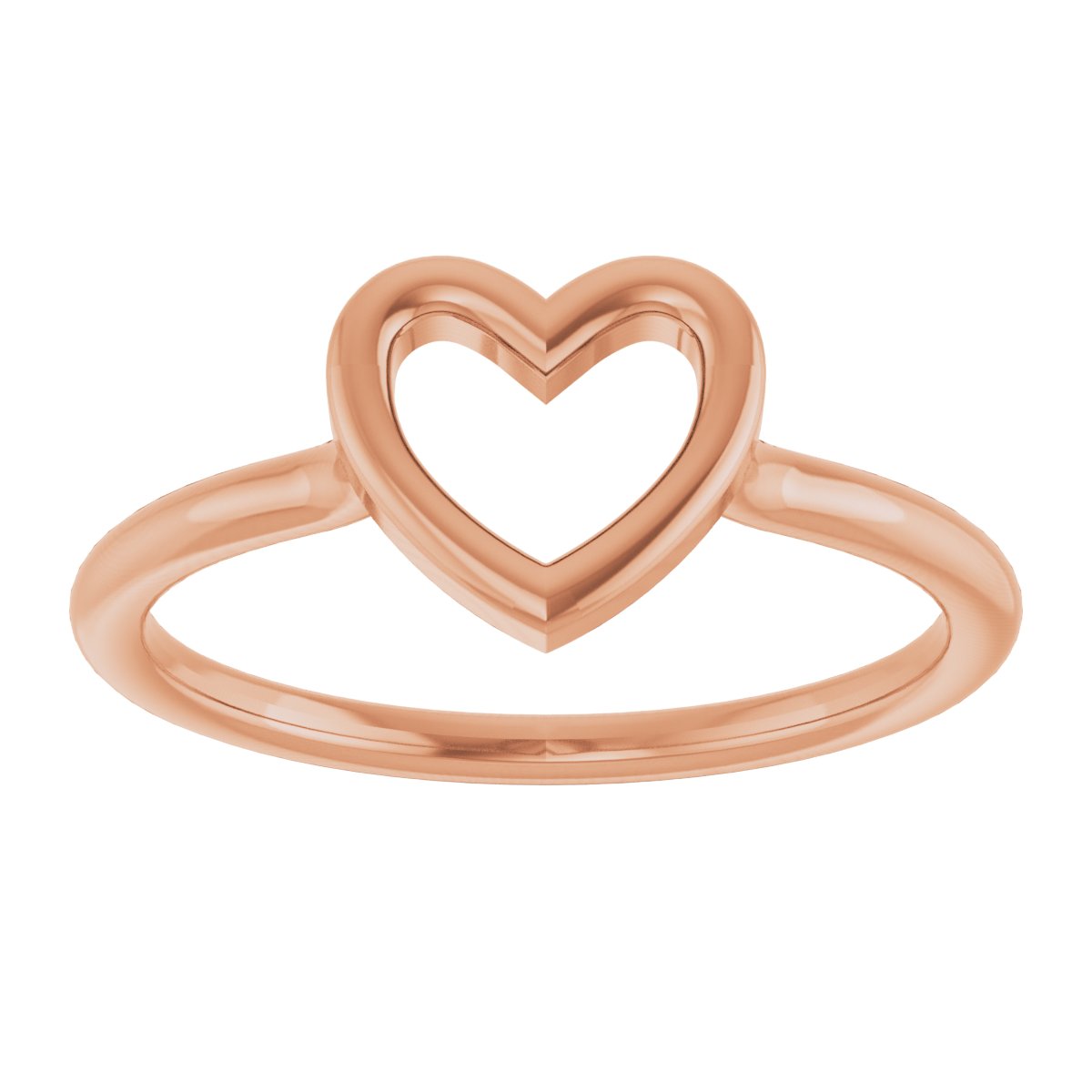 14K Rose Heart Ring