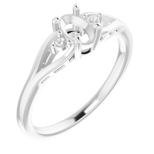 Accented Split Shank Ring