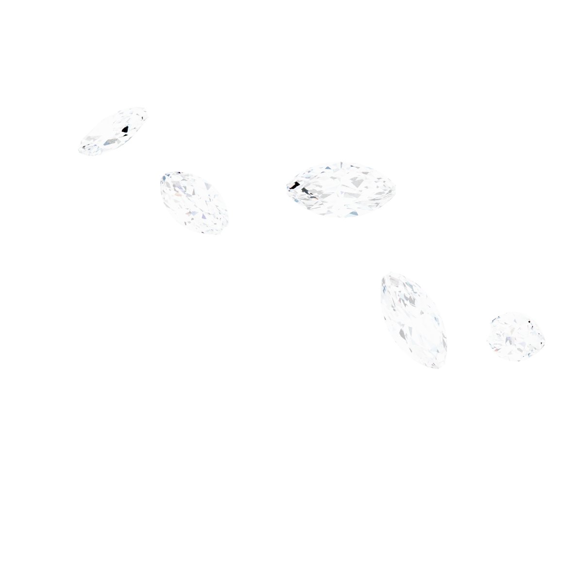 14K White 1/4 CTW Natural Diamond Leaf Ring