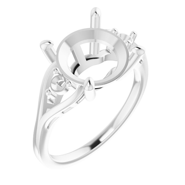 Accented Split Shank Ring