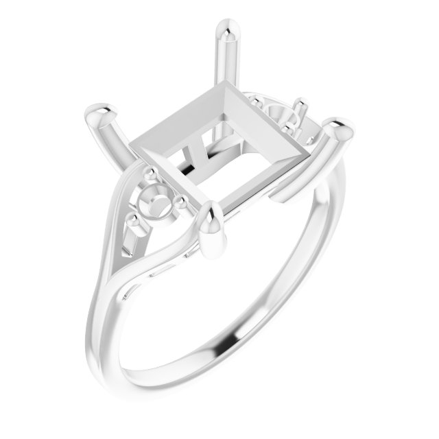Accented Split Shank Ring