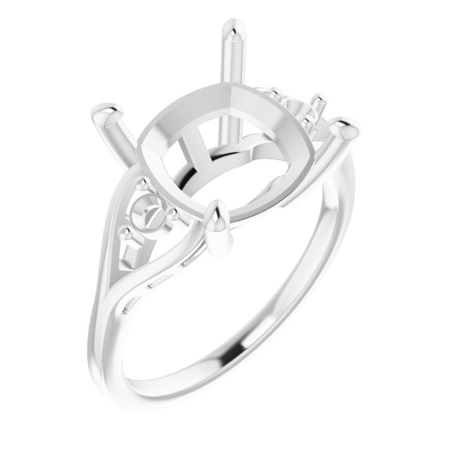 Accented Split Shank Ring