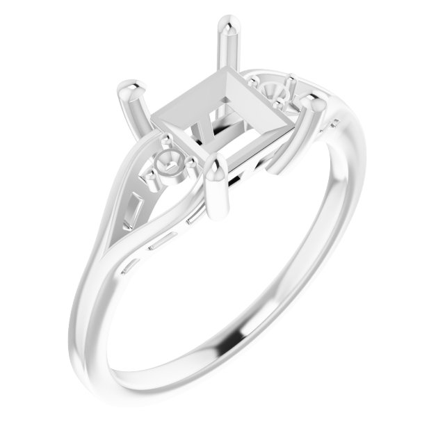 Accented Split Shank Ring