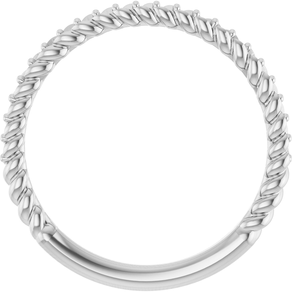 14K White 1/5 CTW Diamond Rope Anniversary Band