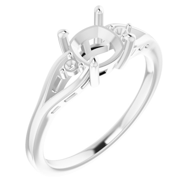 Accented Split Shank Ring