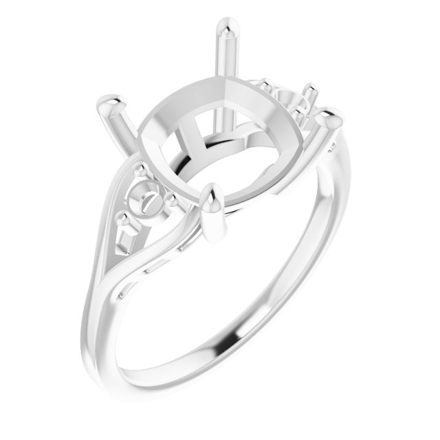 Accented Split Shank Ring