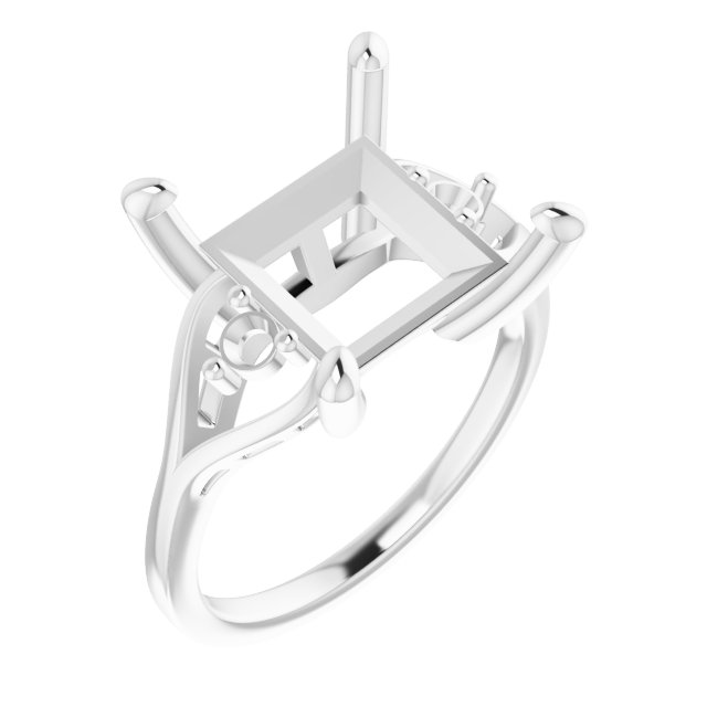 Accented Split Shank Ring
