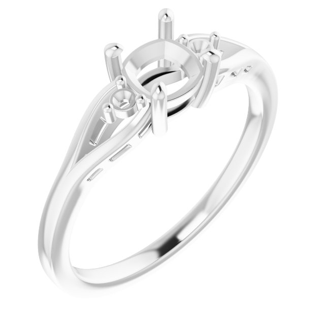 Accented Split Shank Ring