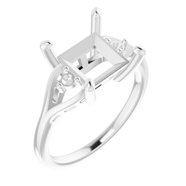 Accented Split Shank Ring