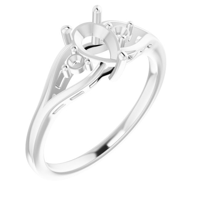 Accented Split Shank Ring