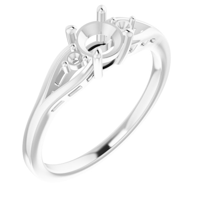 Accented Split Shank Ring