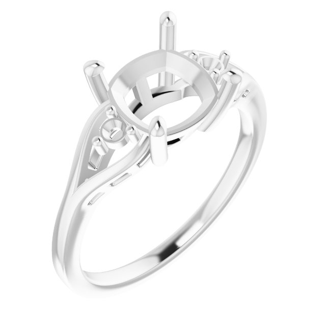 Accented Split Shank Ring