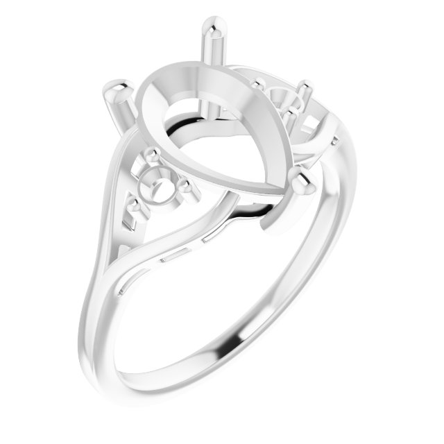 Accented Split Shank Ring