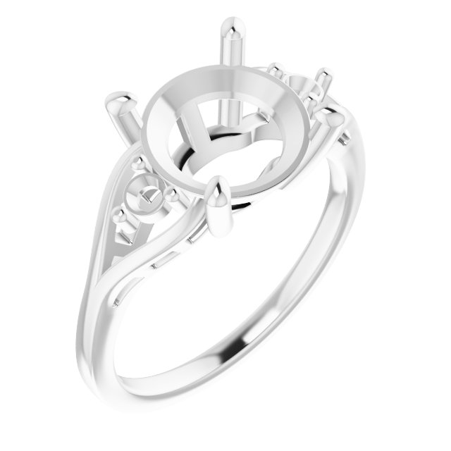Accented Split Shank Ring