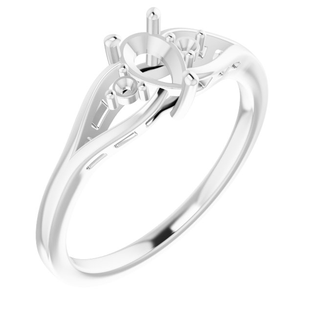 Accented Split Shank Ring