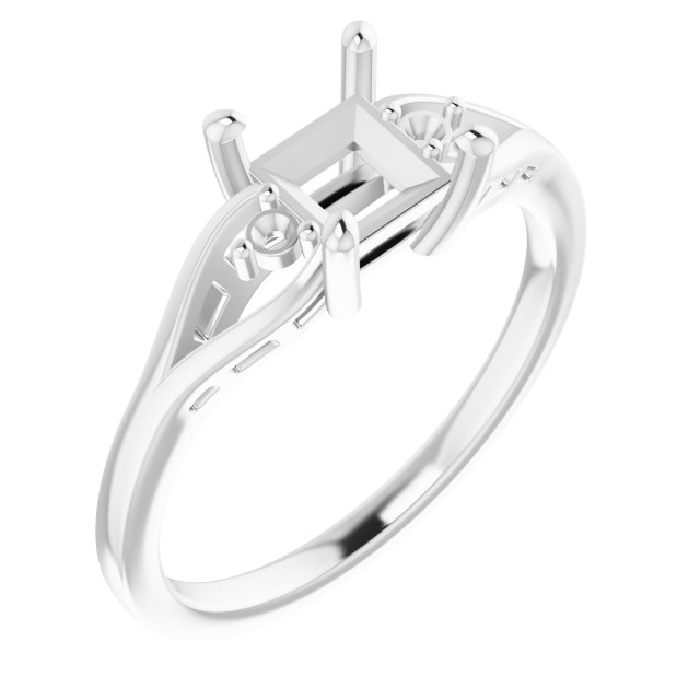 Accented Split Shank Ring