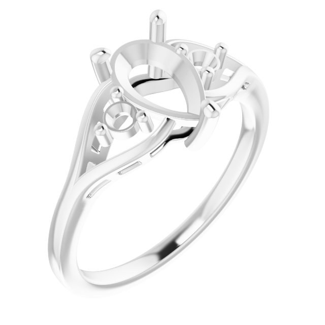 Accented Split Shank Ring