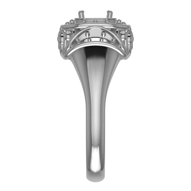 8x6 mm Pear Engagement Ring Mounting view 4