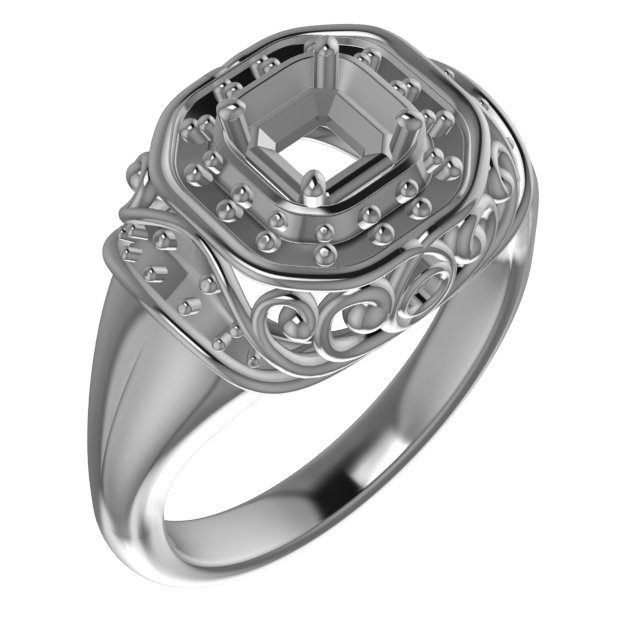 8x6 mm Pear Engagement Ring Mounting