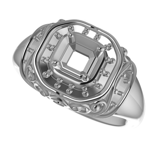 8x6 mm Pear Engagement Ring Mounting view 5
