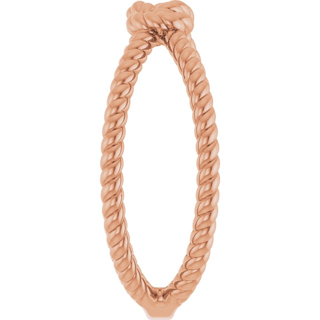 14K Rose Rope Knot Ring