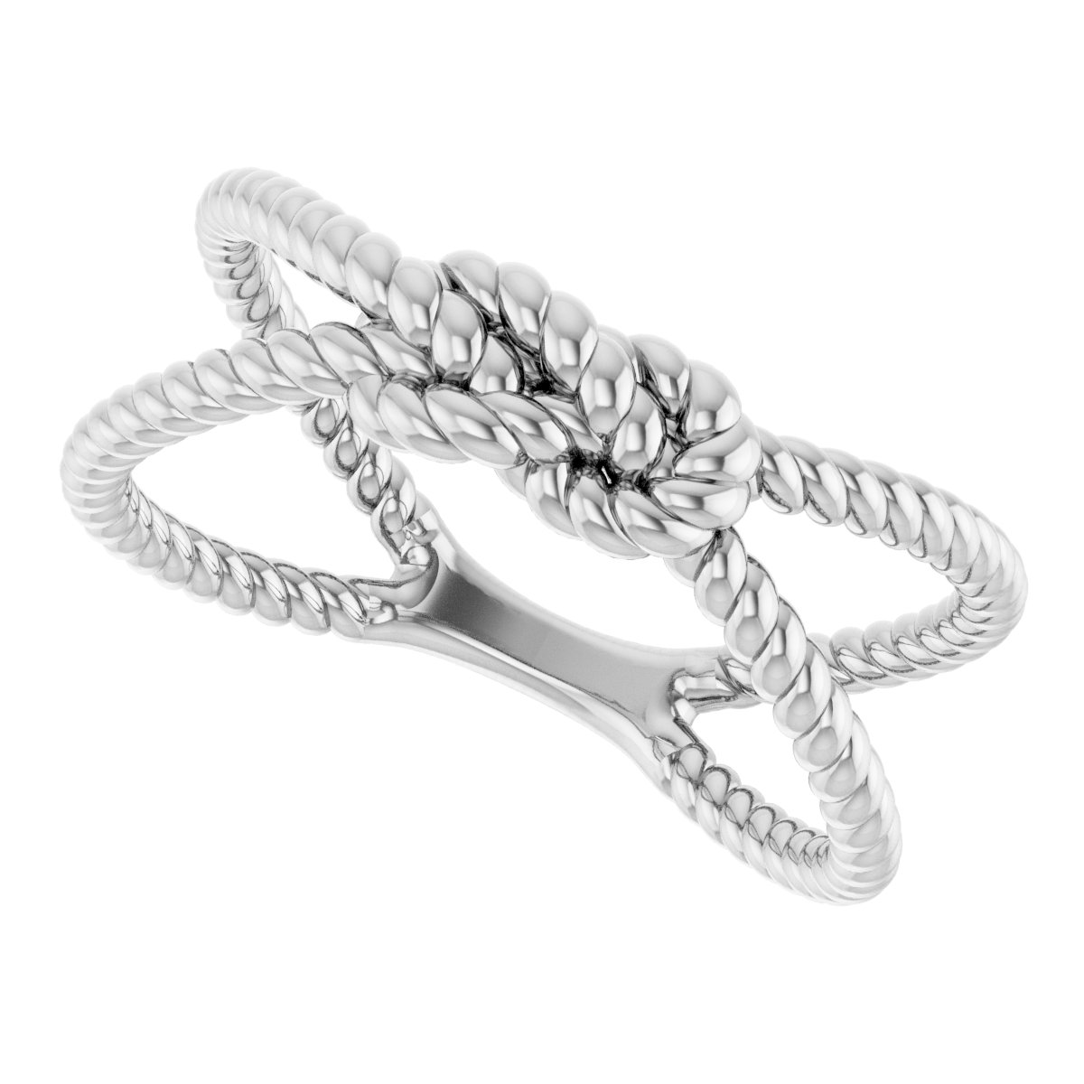 Sterling Silver Rope Knot Ring