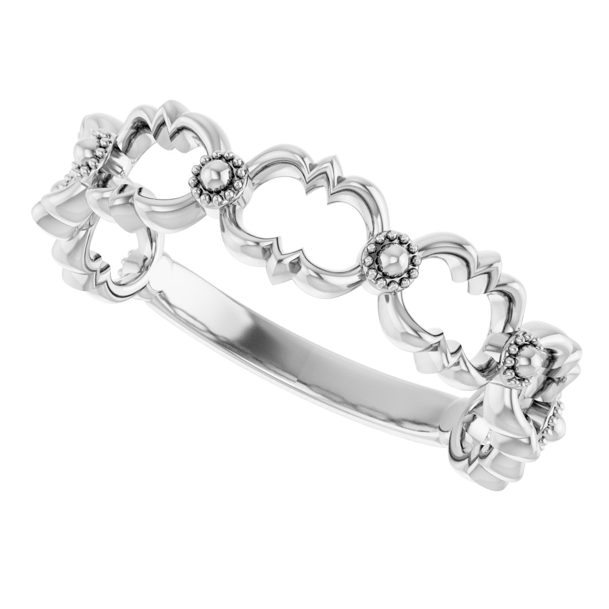 Sterling Silver Stackable Bead Ring