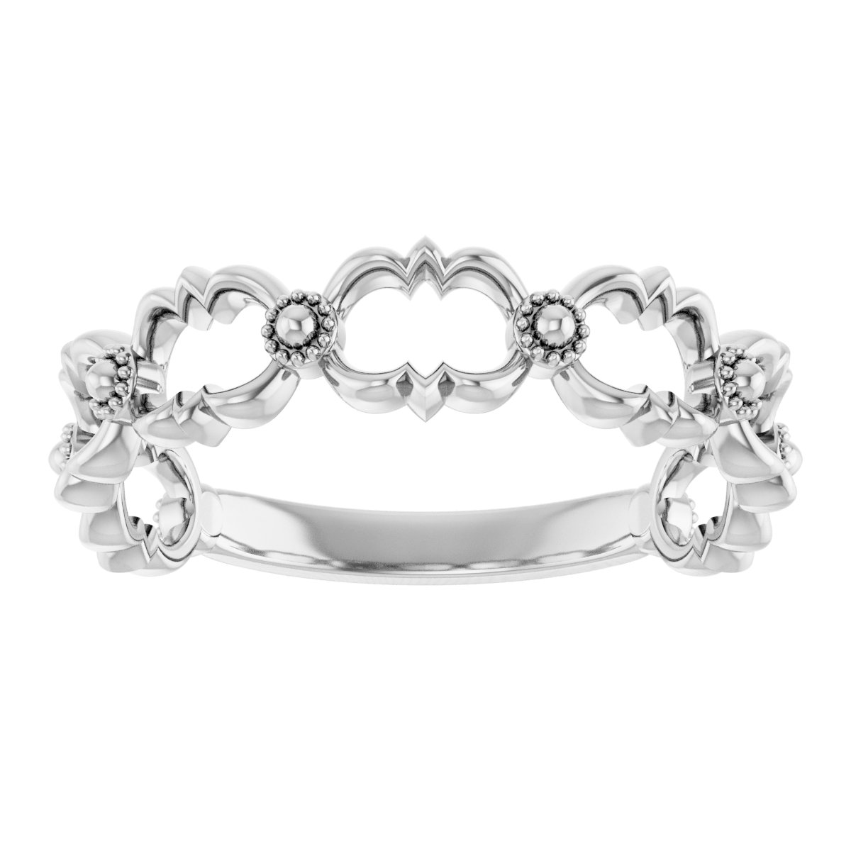 Sterling Silver Stackable Bead Ring