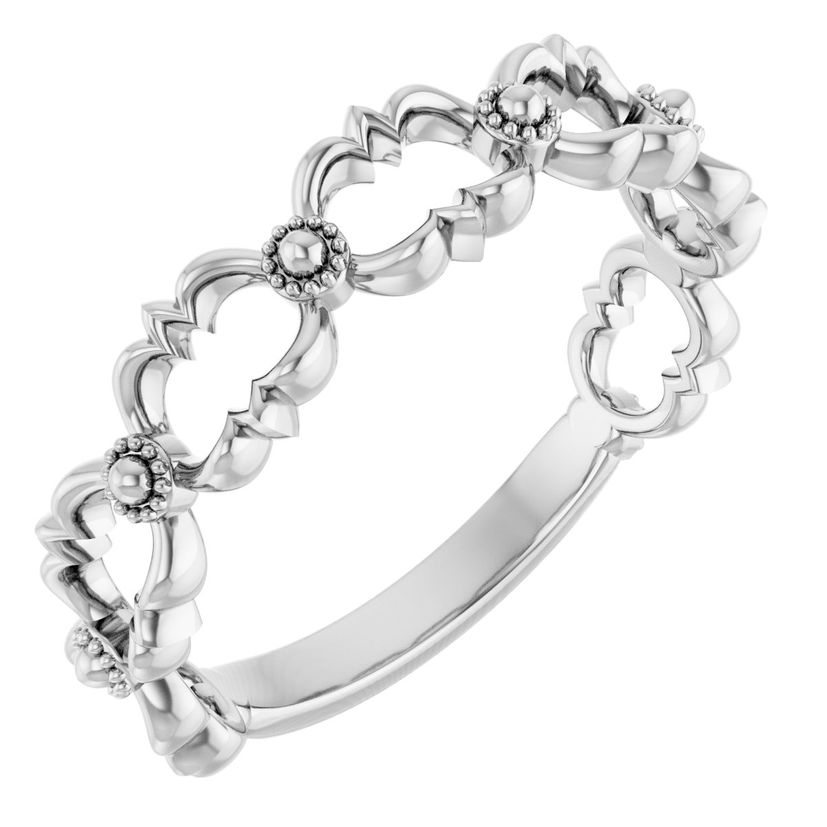 Sterling Silver Stackable Bead Ring