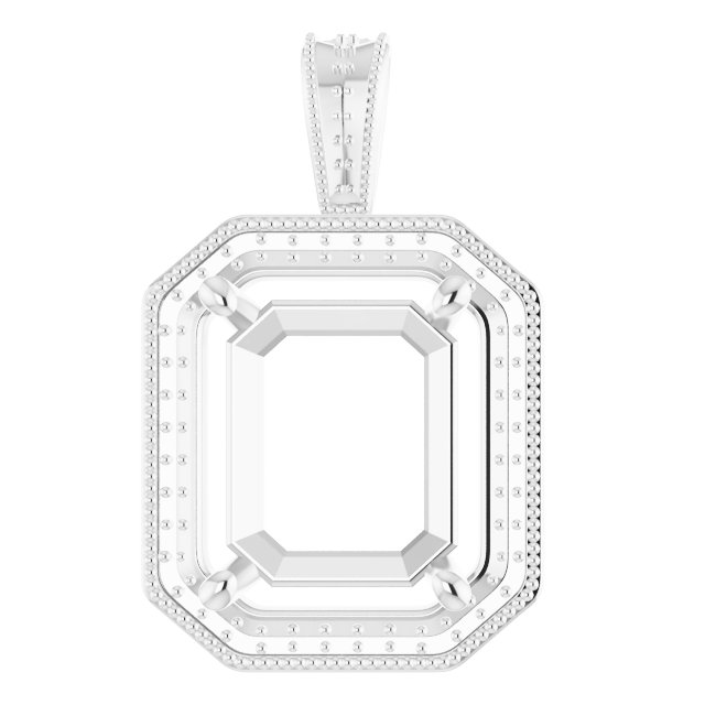 Halo-Style Vintage-Inspired Pendant