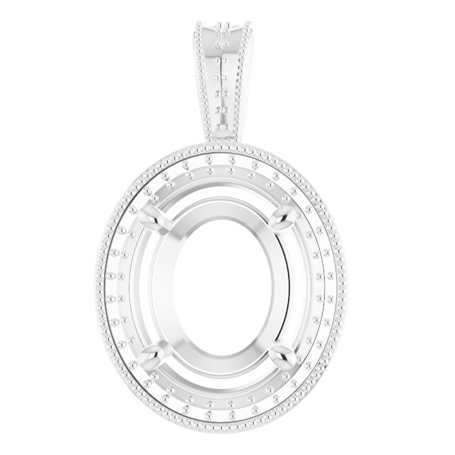 Halo-Style Vintage-Inspired Pendant