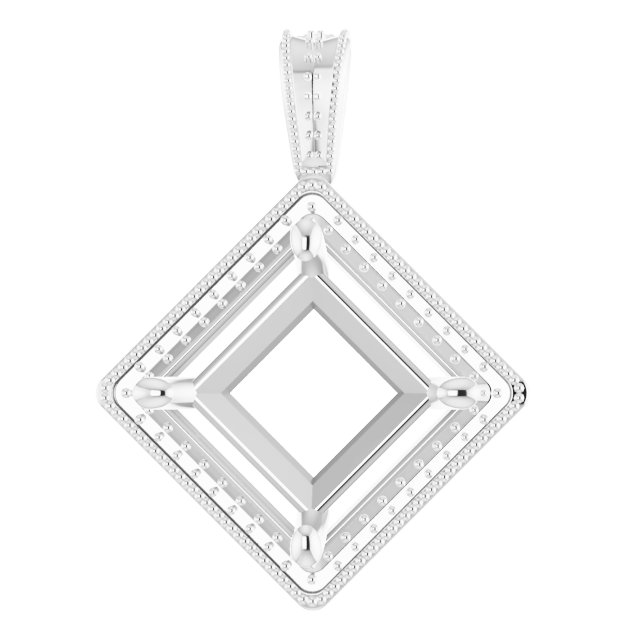 Halo-Style Vintage-Inspired Pendant
