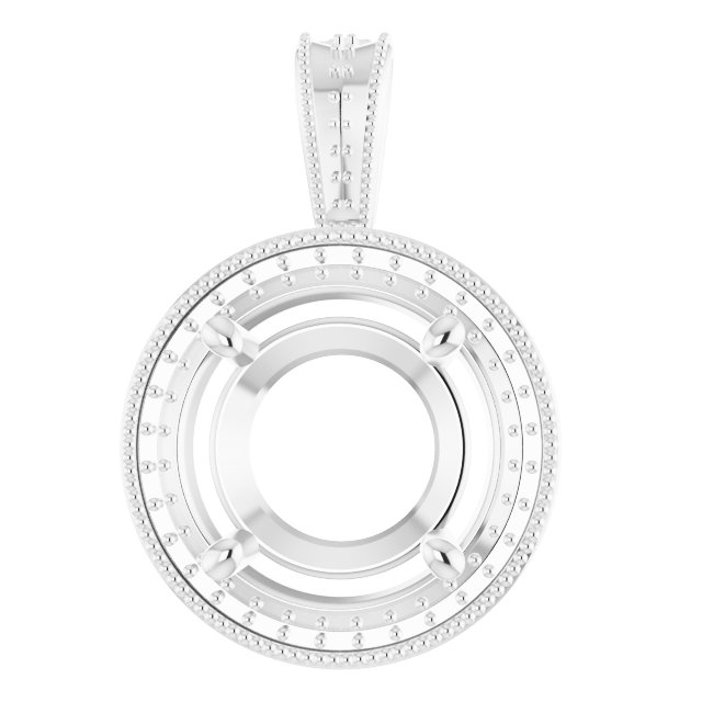 Halo-Style Vintage-Inspired Pendant
