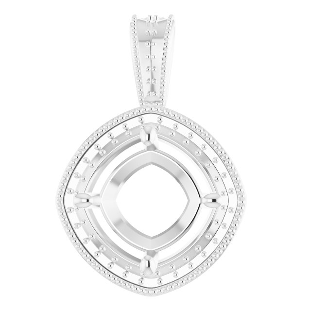 Halo-Style Vintage-Inspired Pendant